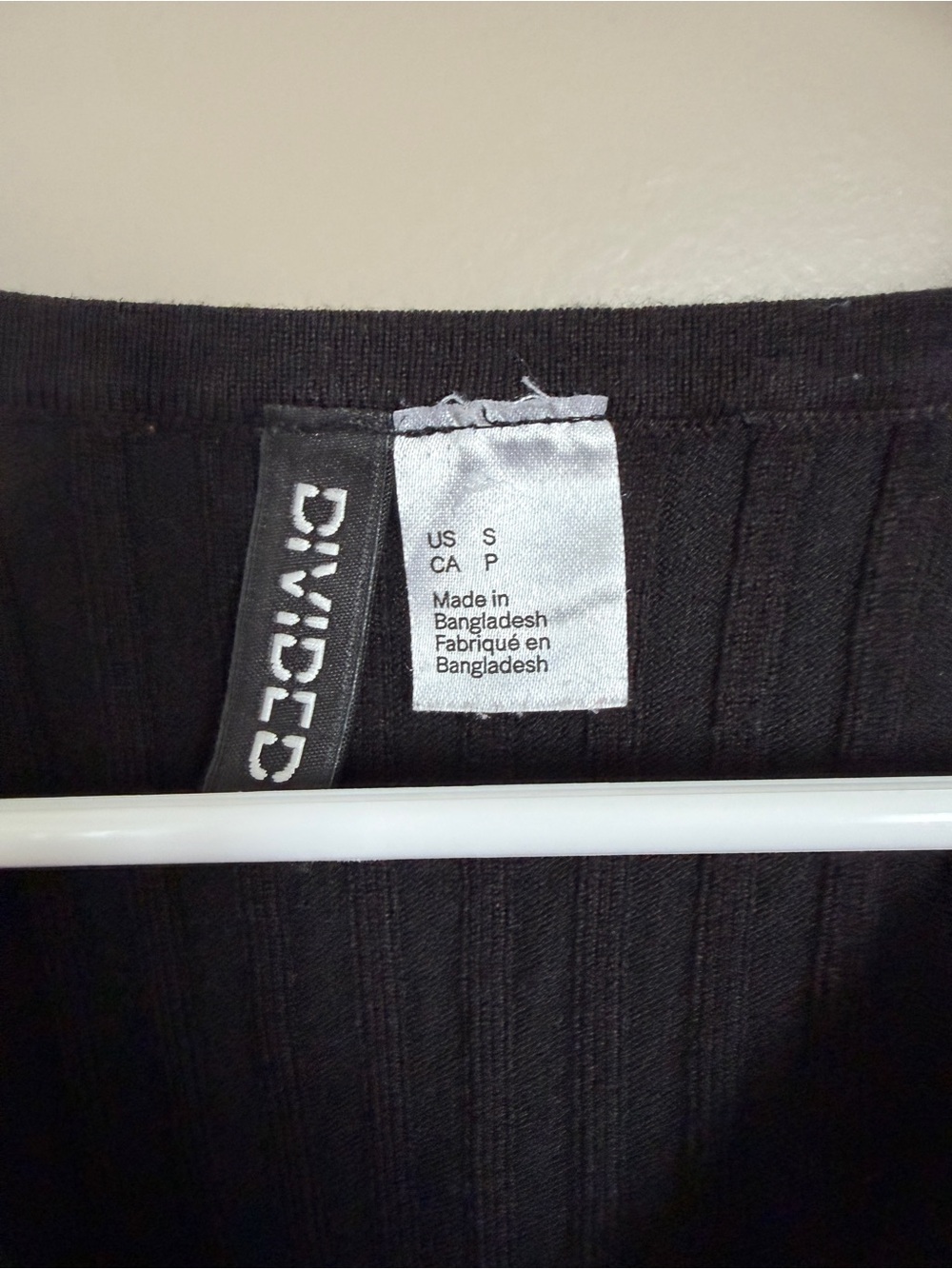 Divided Black Ribbed High Neck Tank - Picture 2 of 3